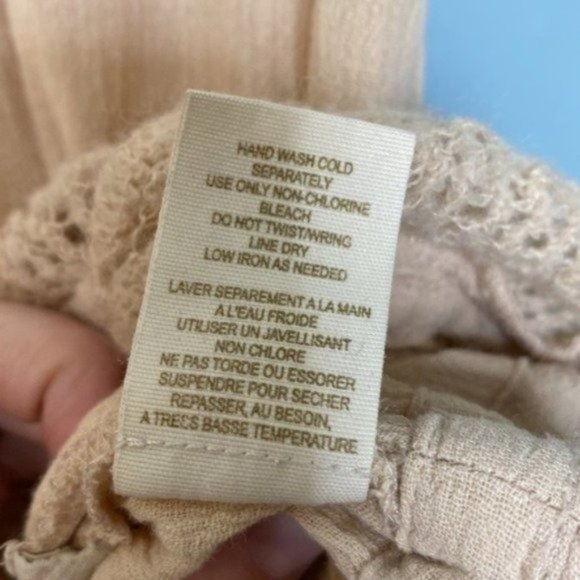 Free People Bavarian Boho Gauze Top Sand - Picture 5 of 5